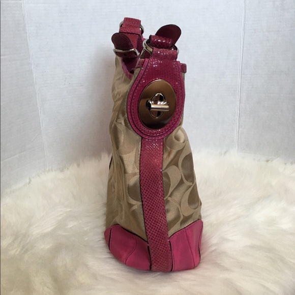 Coach big c's raspberry pink purse - Picture 3 of 6